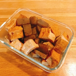 厚揚げ豆腐とこんにゃくの煮物(^ ^)